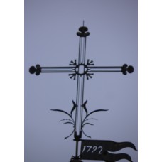 Steeple cross on top of Church of St. Ambrose